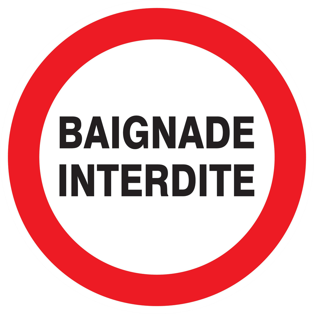 Panneau adhésif BAIGNADE INTERDITE Ø300MM TALIAPLAST - 722236
