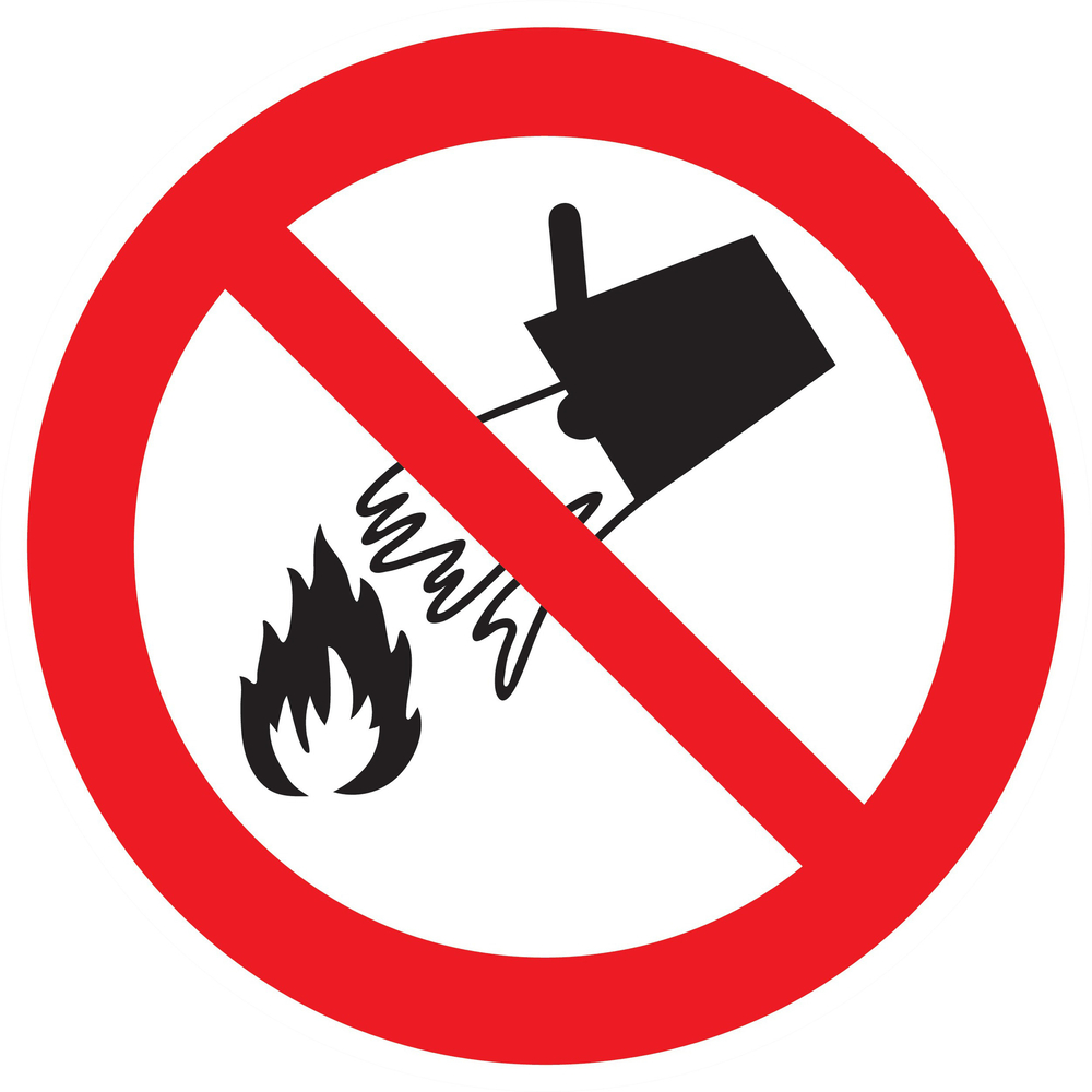 Panneau adhésif INTERDICTION D'ETEINDRE AVEC DE L'EAU Ø300MM TALIAPLAST - 722246