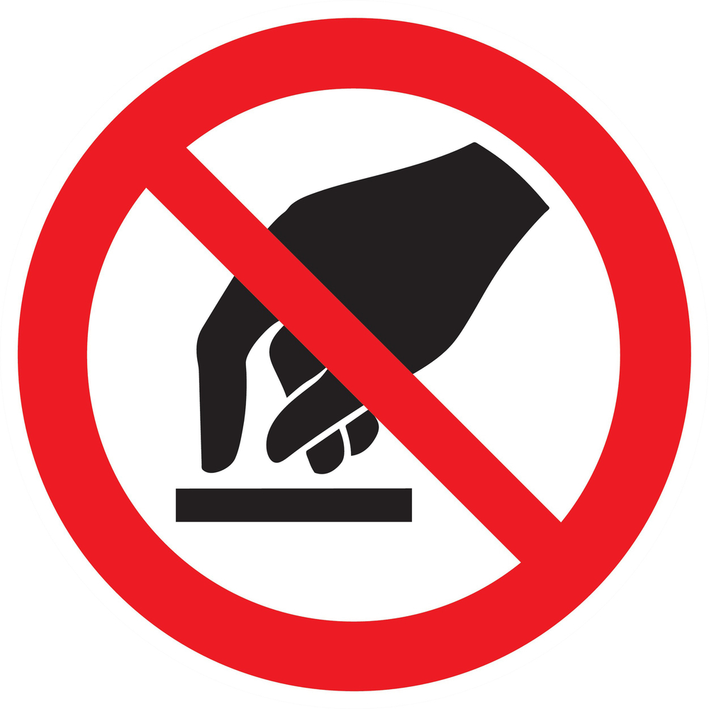 Panneau adhésif INTERDICTION DE TOUCHER Ø300MM TALIAPLAST - 722247