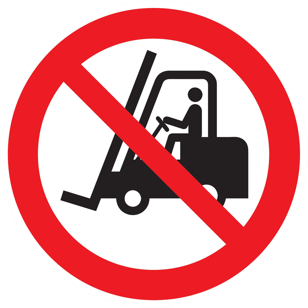 Panneau adhésif INTERDIT AUX VEHICULES INDUSTRIELS Ø300MM TALIAPLAST - 722248