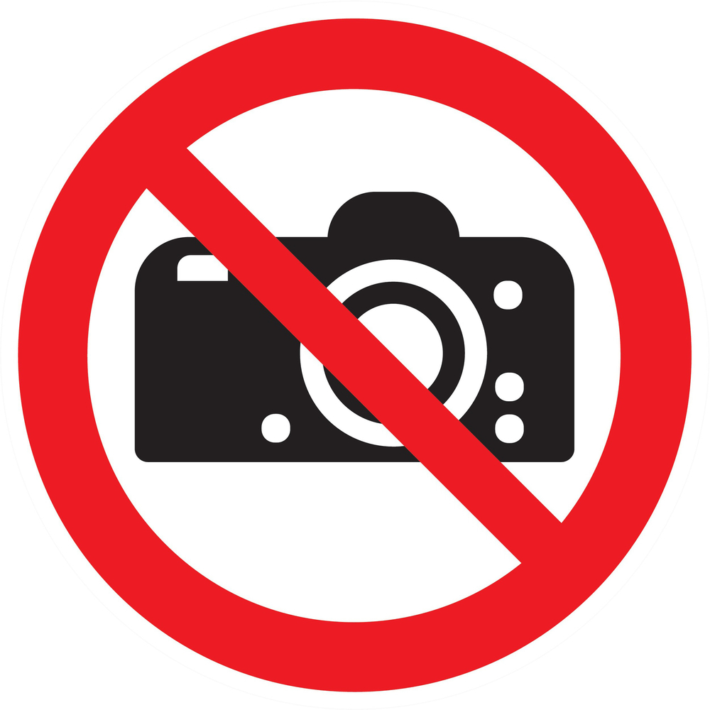 Panneau adhésif INTERDICTION DE PHOTOGRAPHIER Ø300MM TALIAPLAST - 722251