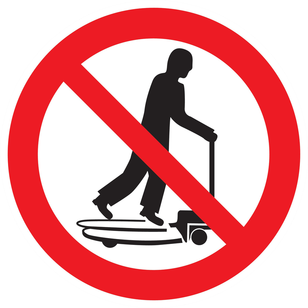 Panneau adhésif INTERDIT DE MONTER SUR LES CHARIOTS Ø300MM TALIAPLAST - 722252