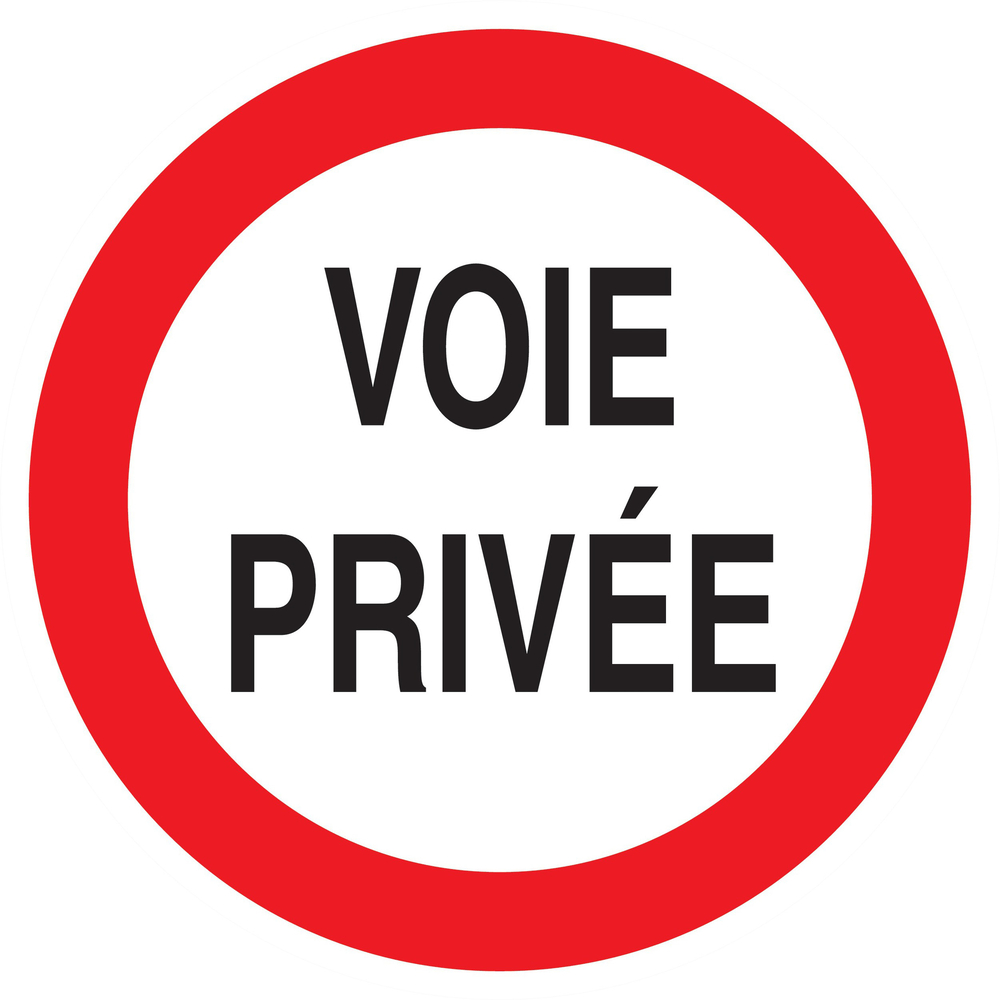 Panneau adhésif VOIE PRIVEE CIRCULATION INTERDITE Ø300MM TALIAPLAST - 722265