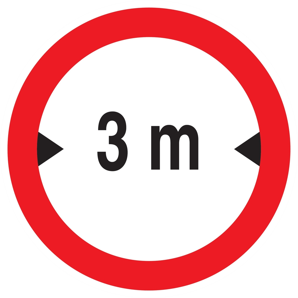 Panneau Interdit aux vehicules de plus de 3m de large D300mm TALIAPLAST - 722280