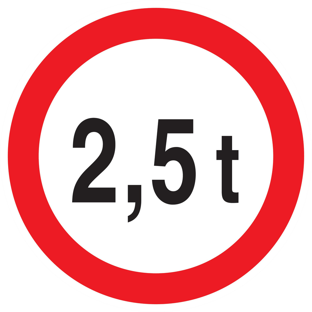 Panneau adhésif INTERDIT AUX PLUS DE +2.5 TONNES Ø300MM TALIAPLAST - 722282