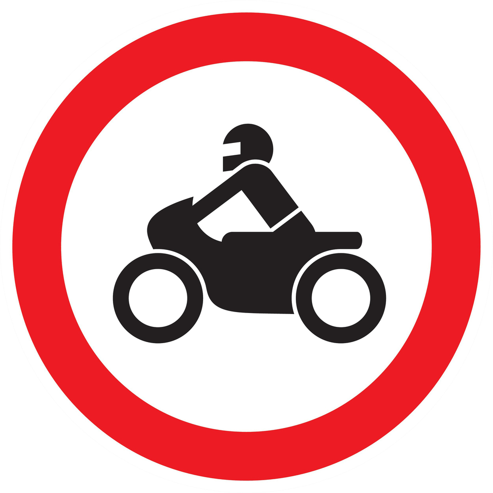 Panneau adhésif INTERDIT AUX MOTOS Ø300MM TALIAPLAST - 722293