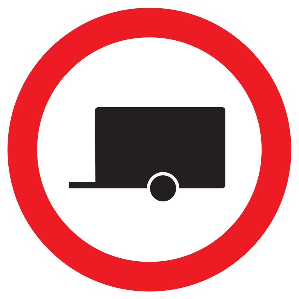 Panneau adhésif INTERDIT AUX REMORQUES Ø300MM TALIAPLAST - 722295