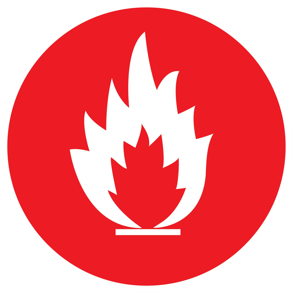 Panneau adhésif FLAMME INTERDITE Ø300MM TALIAPLAST - 722304