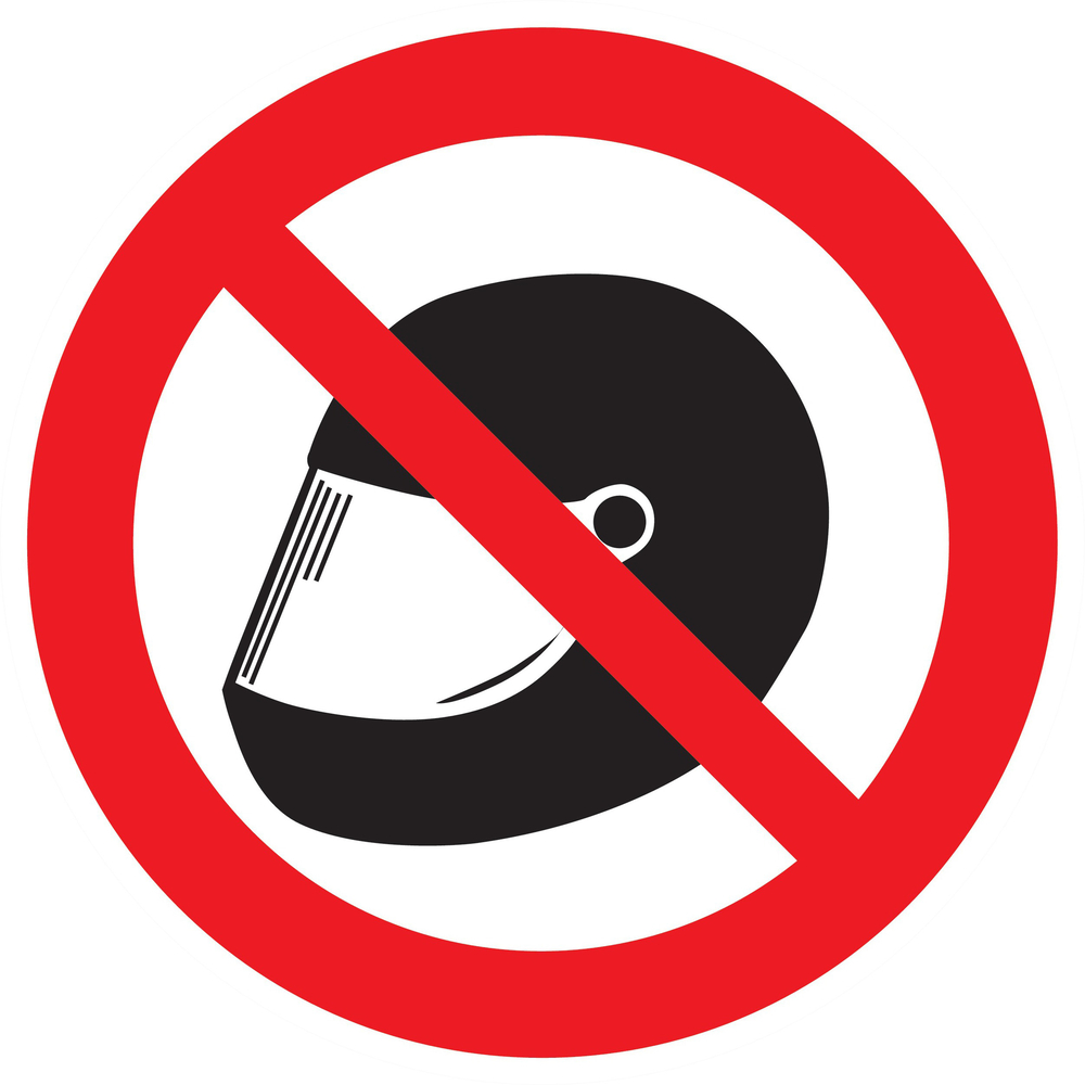 Panneau adhésif CASQUE INTERDIT Ø300MM TALIAPLAST - 722312