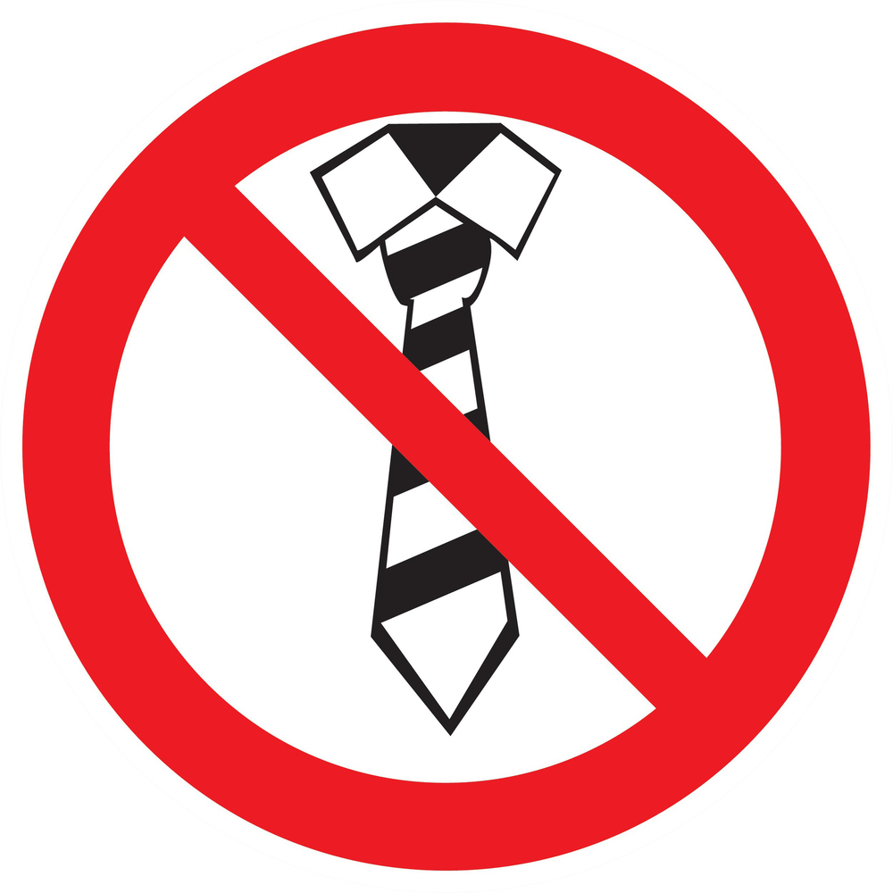 Panneau adhésif CRAVATE INTERDITE Ø300MM TALIAPLAST - 722315