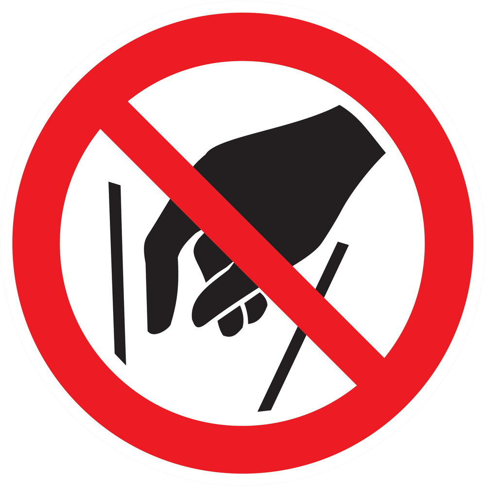 Panneau adhésif NE PAS METTRE LES MAINS Ø300MM TALIAPLAST - 722329