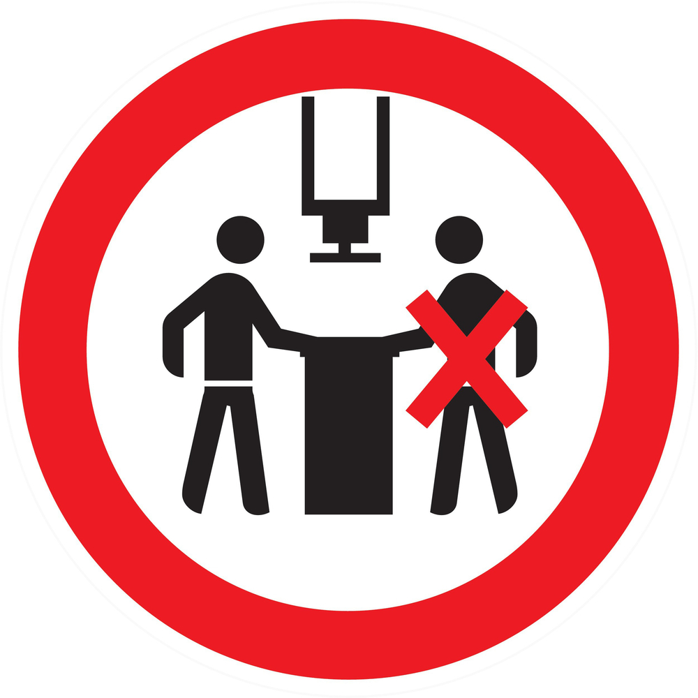 Panneau adhésif INTERDIT A PLUS D'UNE PERSONNE Ø300MM TALIAPLAST - 722332