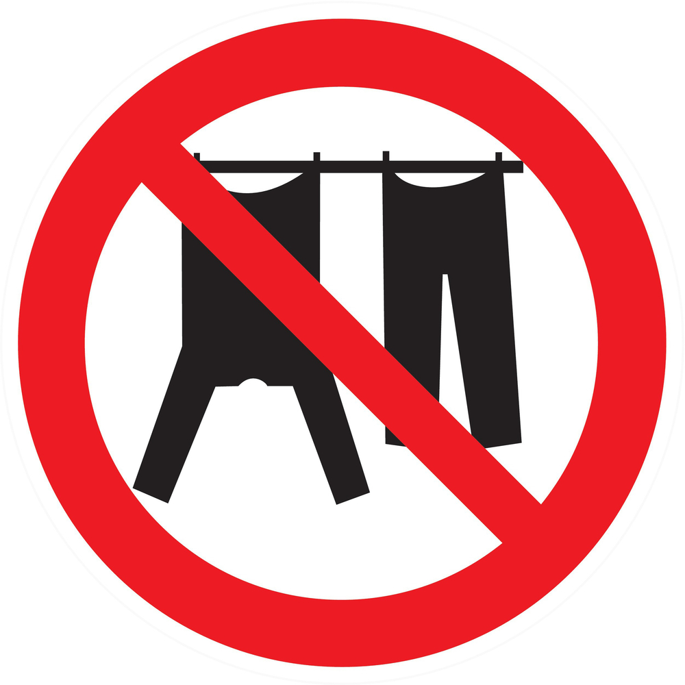 Panneau adhésif INTERDIT D' ETENDRE DU LINGE Ø300MM TALIAPLAST - 722336