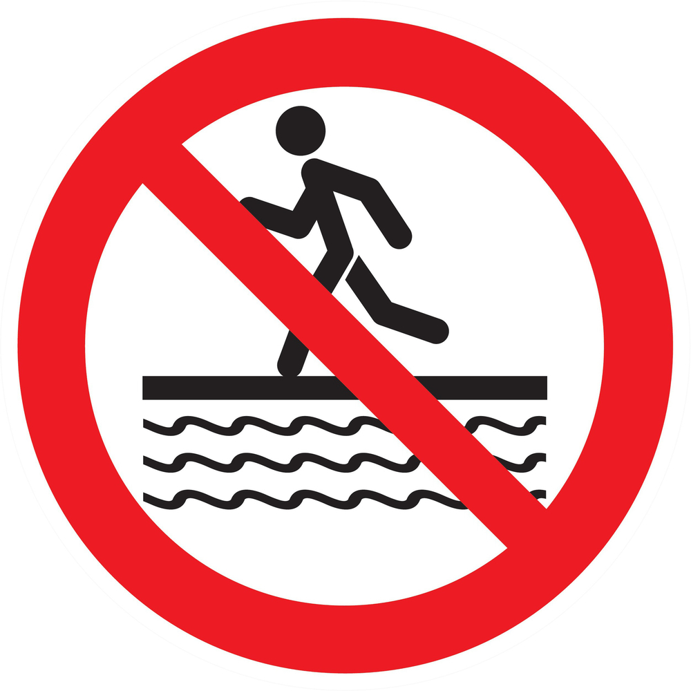 Panneau adhésif INTERDIT DE COURIR A PROXIMITE DU BASSIN Ø300MM TALIAPLAST - 722338