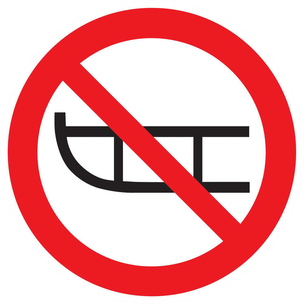 Panneau adhésif LUGE INTERDITE Ø300MM TALIAPLAST - 722342