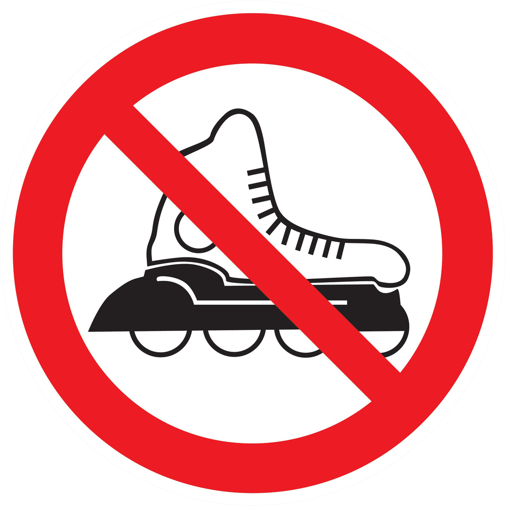 Panneau adhésif ROLLERS INTERDITS Ø300MM TALIAPLAST - 722344