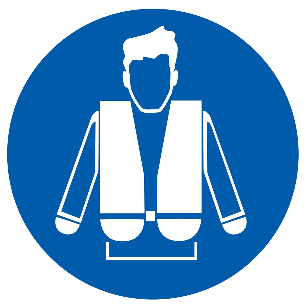 Panneau adhésif GILET DE SAUVETAGE OBLIGATOIRE Ø300MM TALIAPLAST - 722552