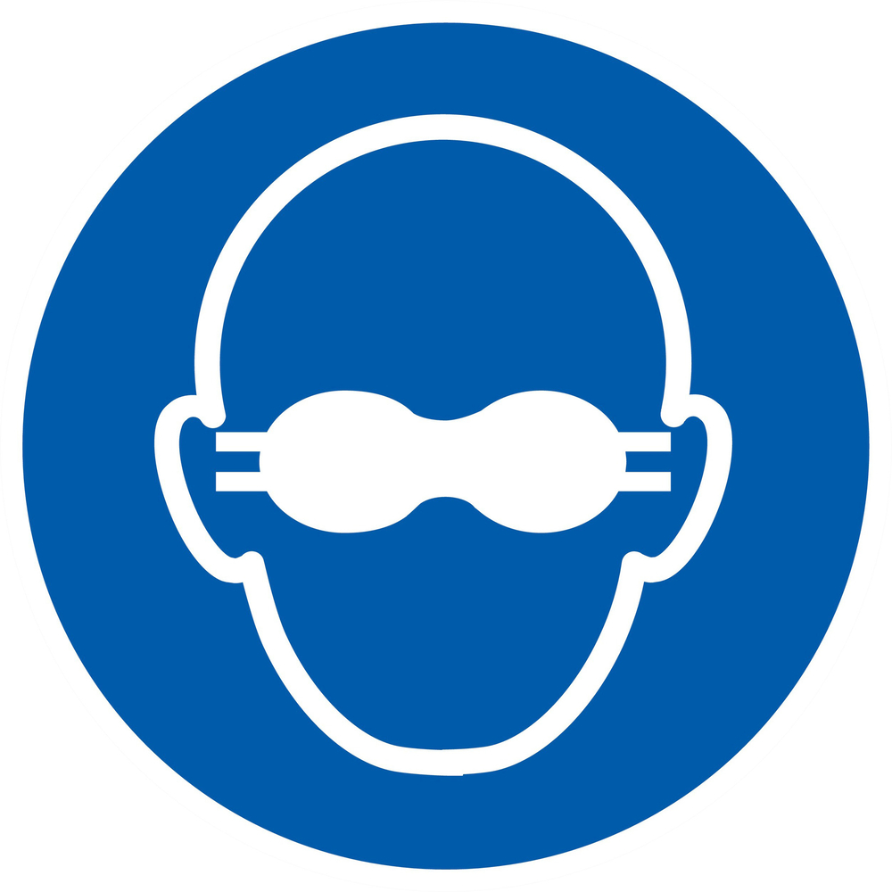 PANNEAU LUNETTES DE PROTECTION OPAQUES OBLIGATOIRES Ø300MM TALIAPLAST - 722591