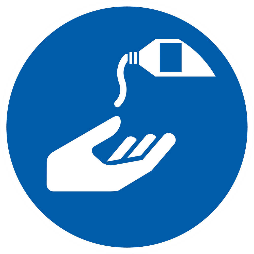 PANNEAU UTILISER UNE CREME DE PROTECTION Ø300MM TALIAPLAST - 722595