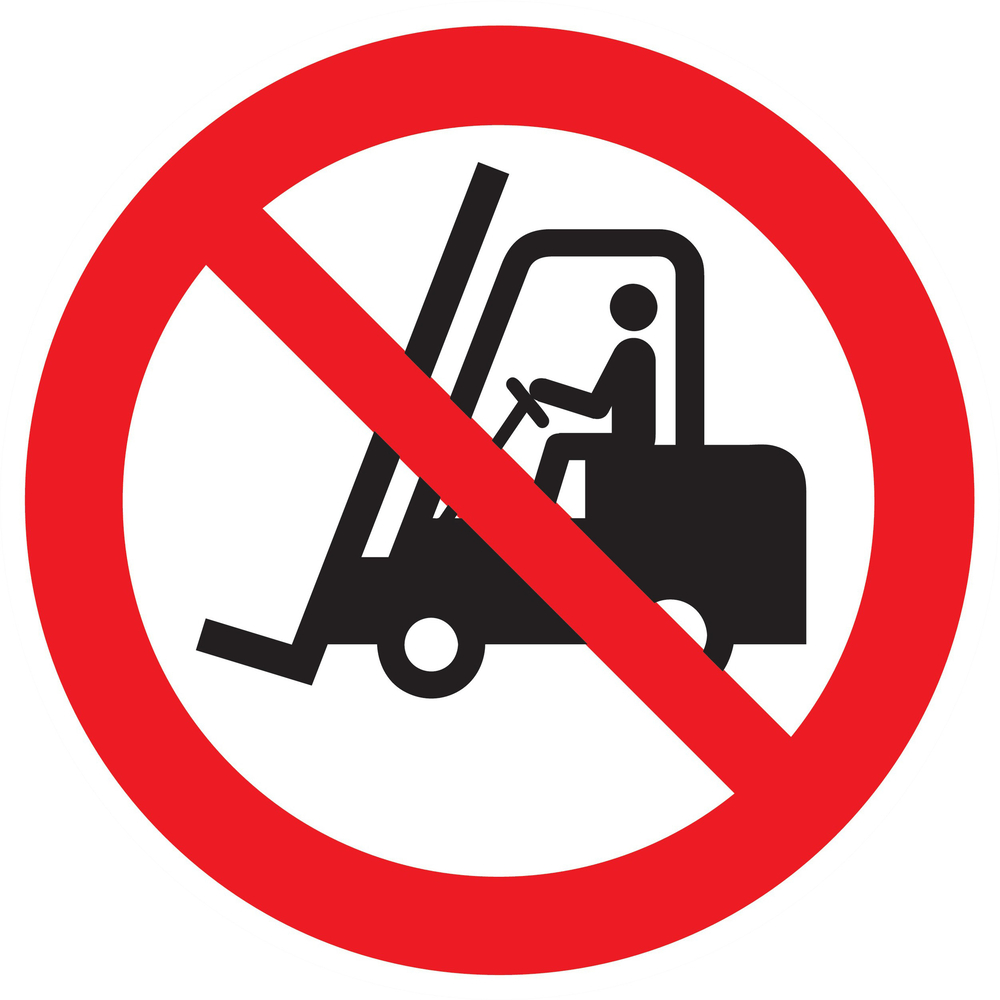 Panneau adhésif INTERDIT AUX VEHICULES INDUSTRIELS Ø420MM TALIAPLAST - 723201