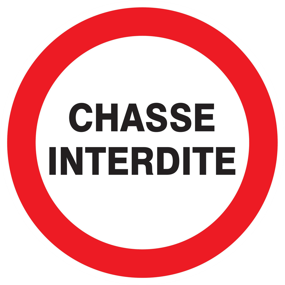 Panneau adhésif CHASSE INTERDIT Ø420MM TALIAPLAST - 723203
