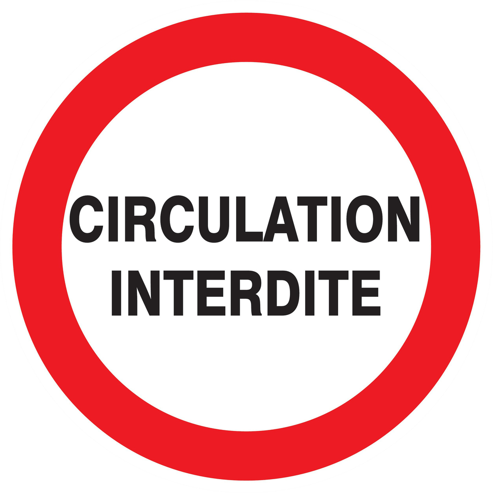 Panneau adhésif CIRCULATION INTERDITE Ø420MM TALIAPLAST - 723206