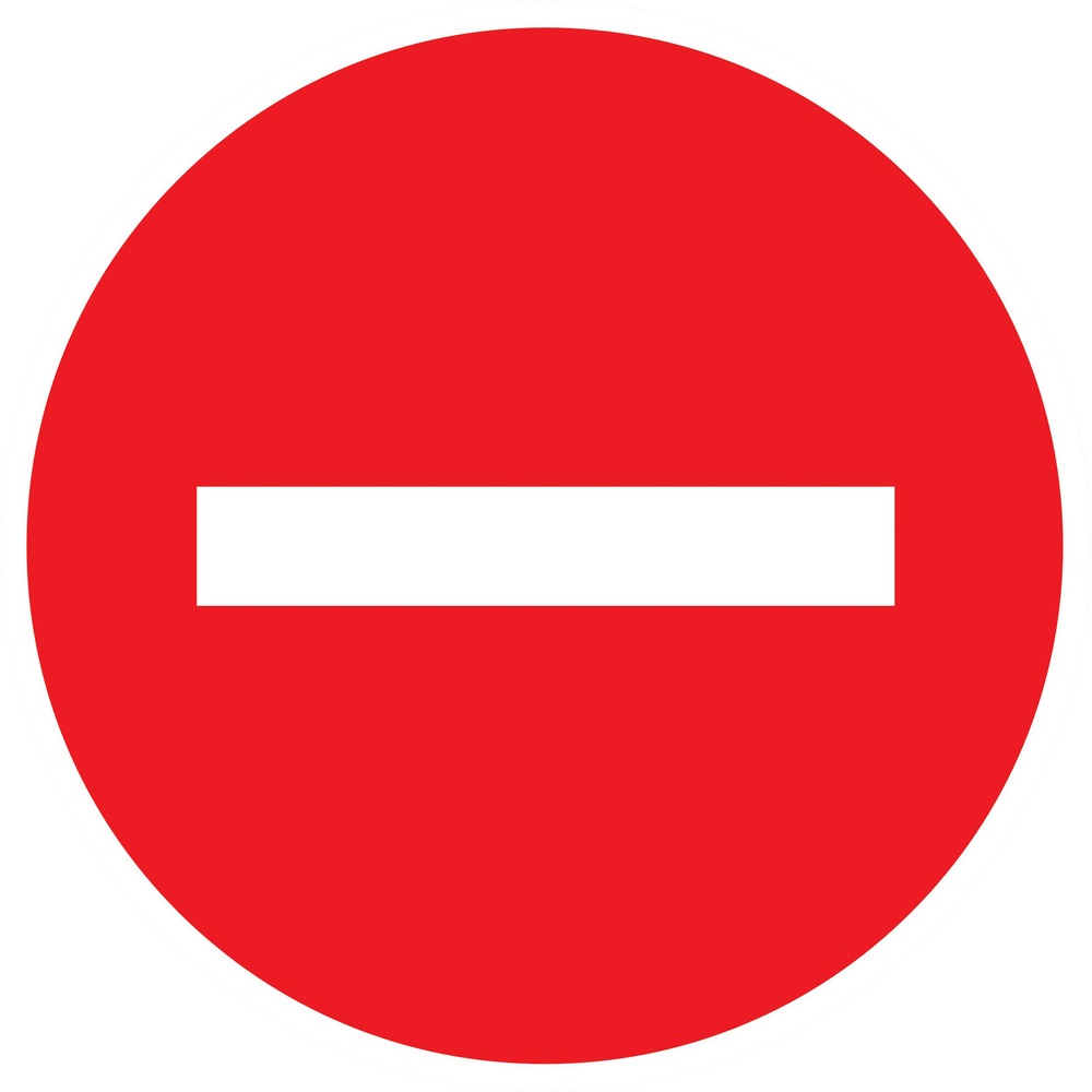 Panneau adhésif SENS INTERDIT Ø420MM TALIAPLAST - 723207