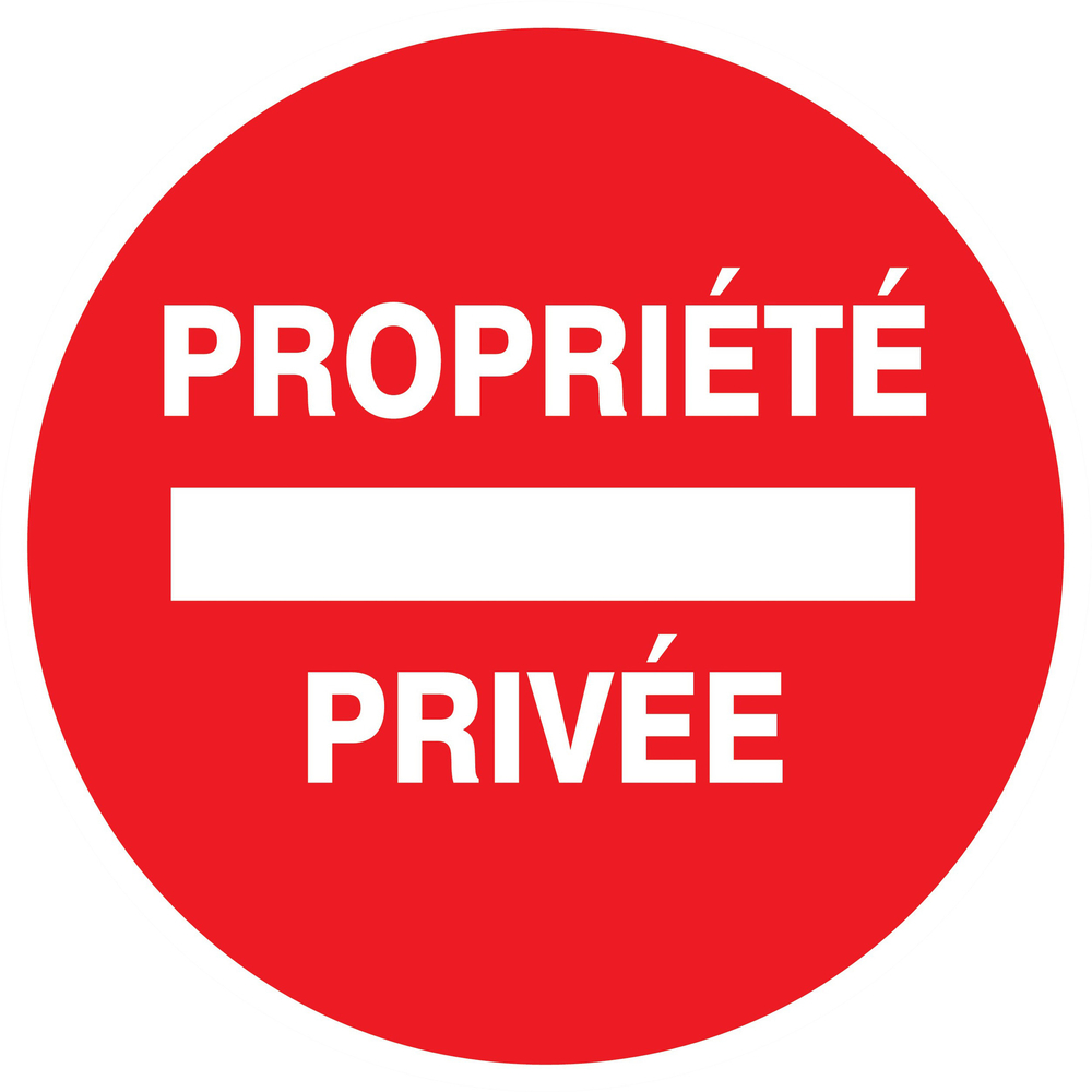 Panneau adhésif PROPRIETE PRIVEE Ø420MM TALIAPLAST - 723221