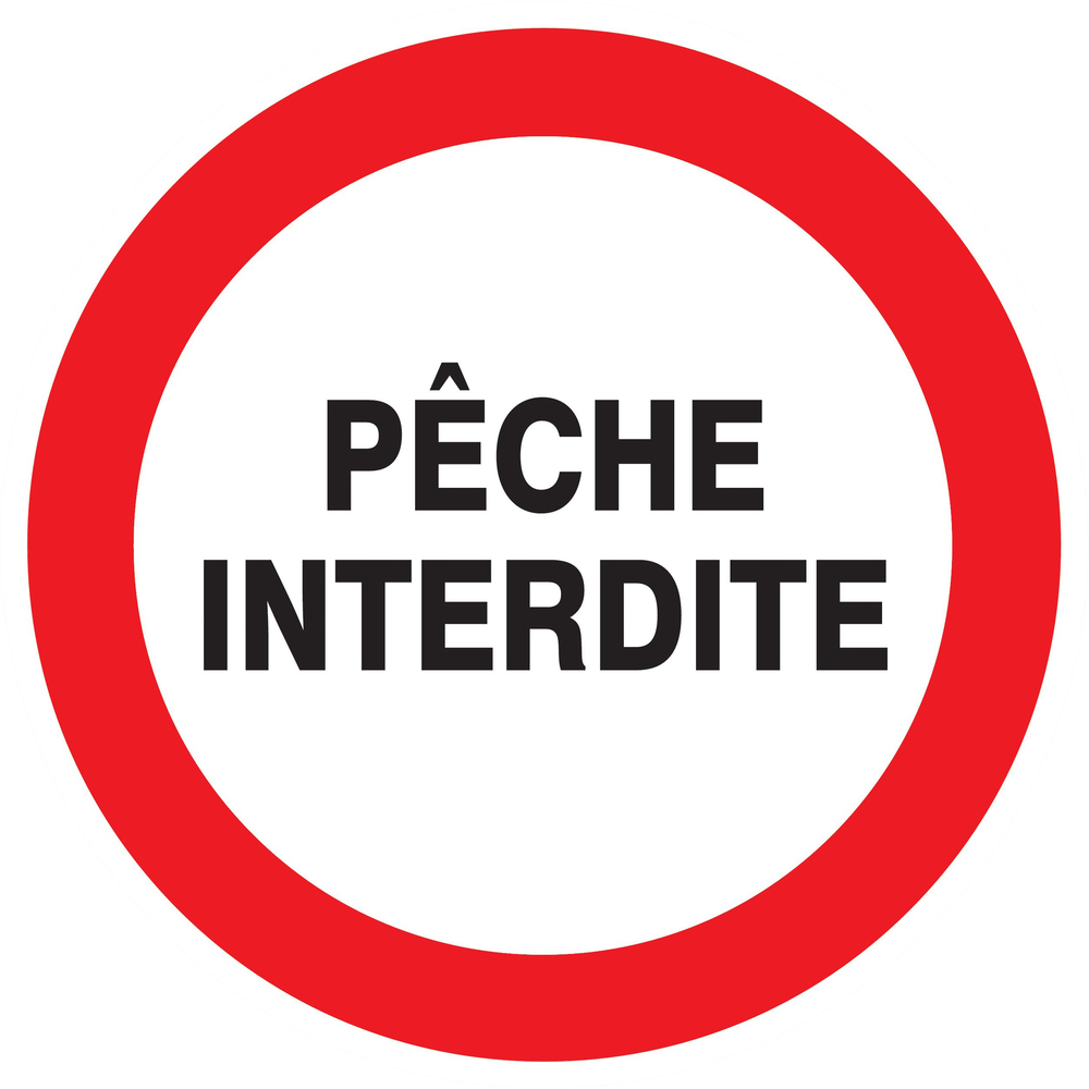 Panneau adhésif PECHE INTERDITE Ø420MM TALIAPLAST - 723233