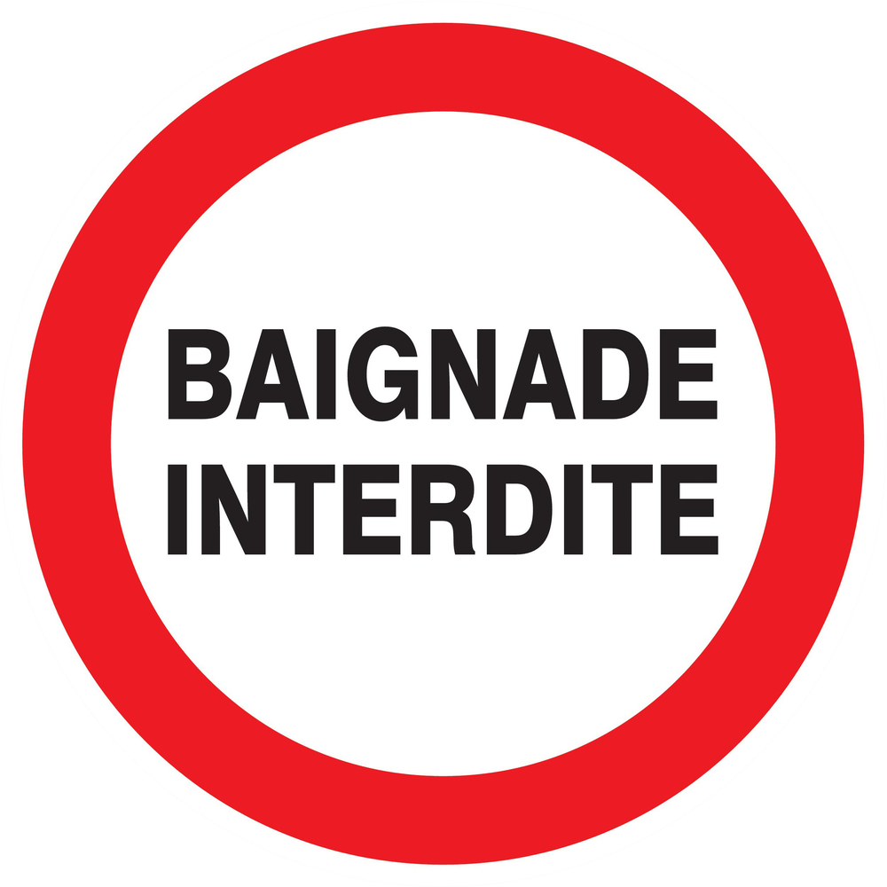 Panneau adhésif BAIGNADE INTERDITE Ø420MM TALIAPLAST - 723237