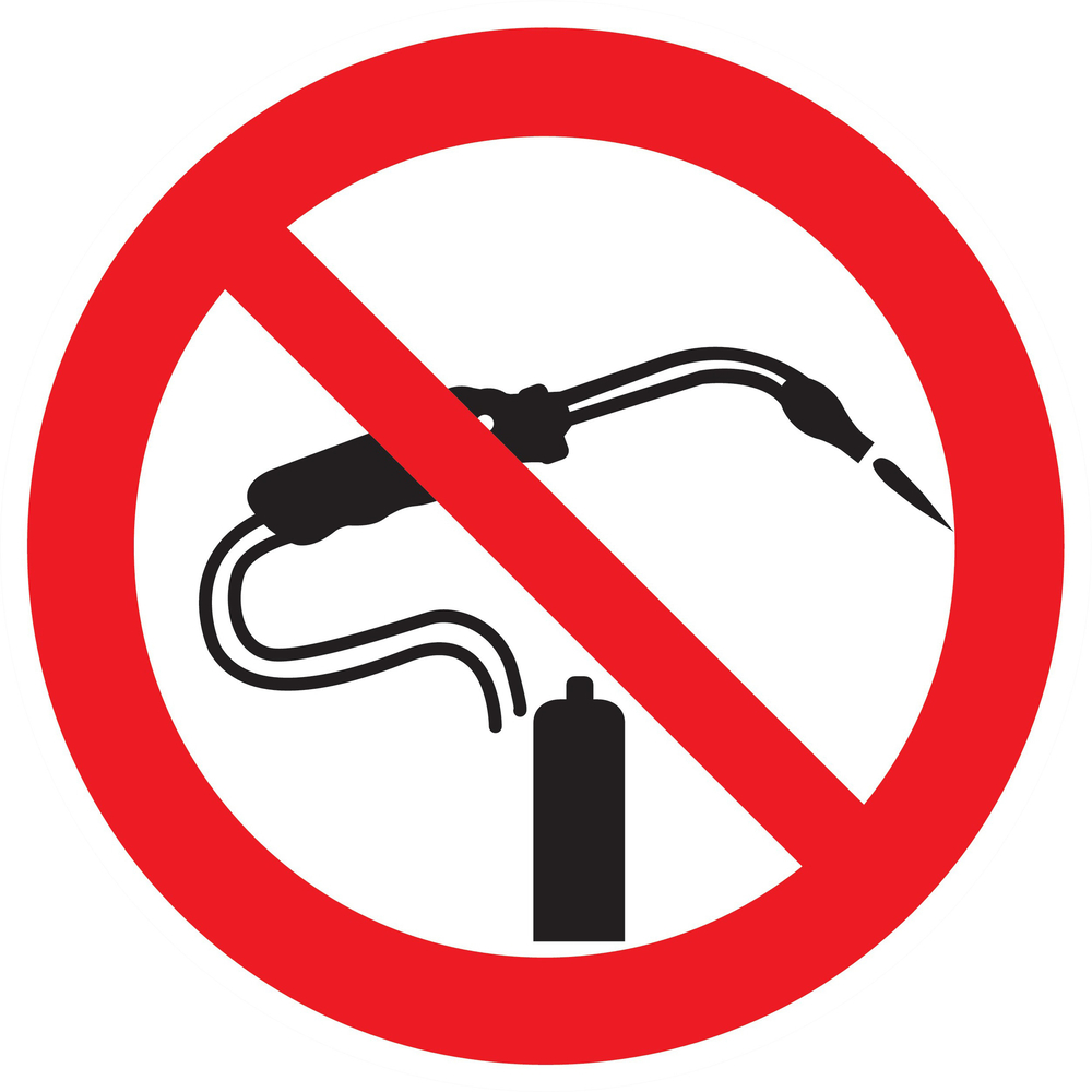 Panneau adhésif INTERDICTION DE SOUDER Ø420MM TALIAPLAST - 723250