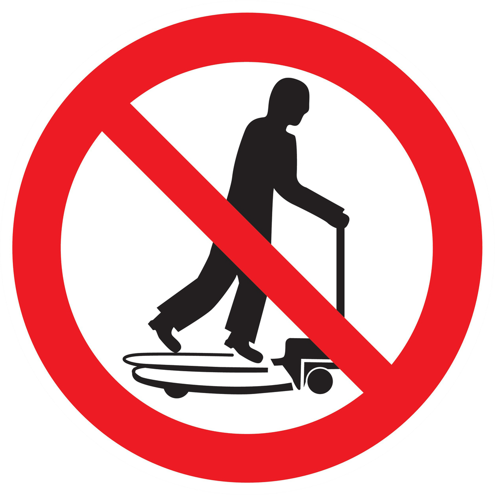 Panneau adhésif INTERDIT DE MONTER SUR LES CHARIOTS Ø420MM TALIAPLAST - 723252