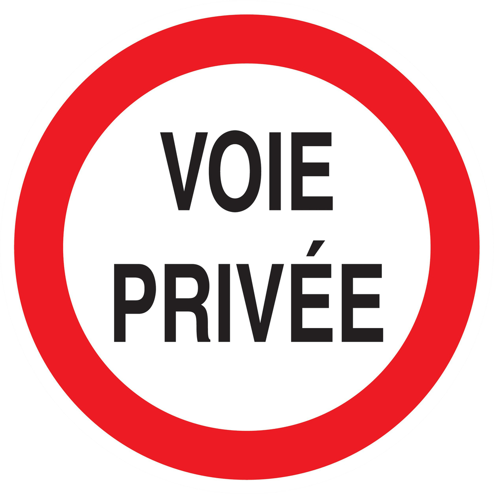 Panneau adhésif VOIE PRIVEE CIRCULATION INTERDITE Ø420MM TALIAPLAST - 723265