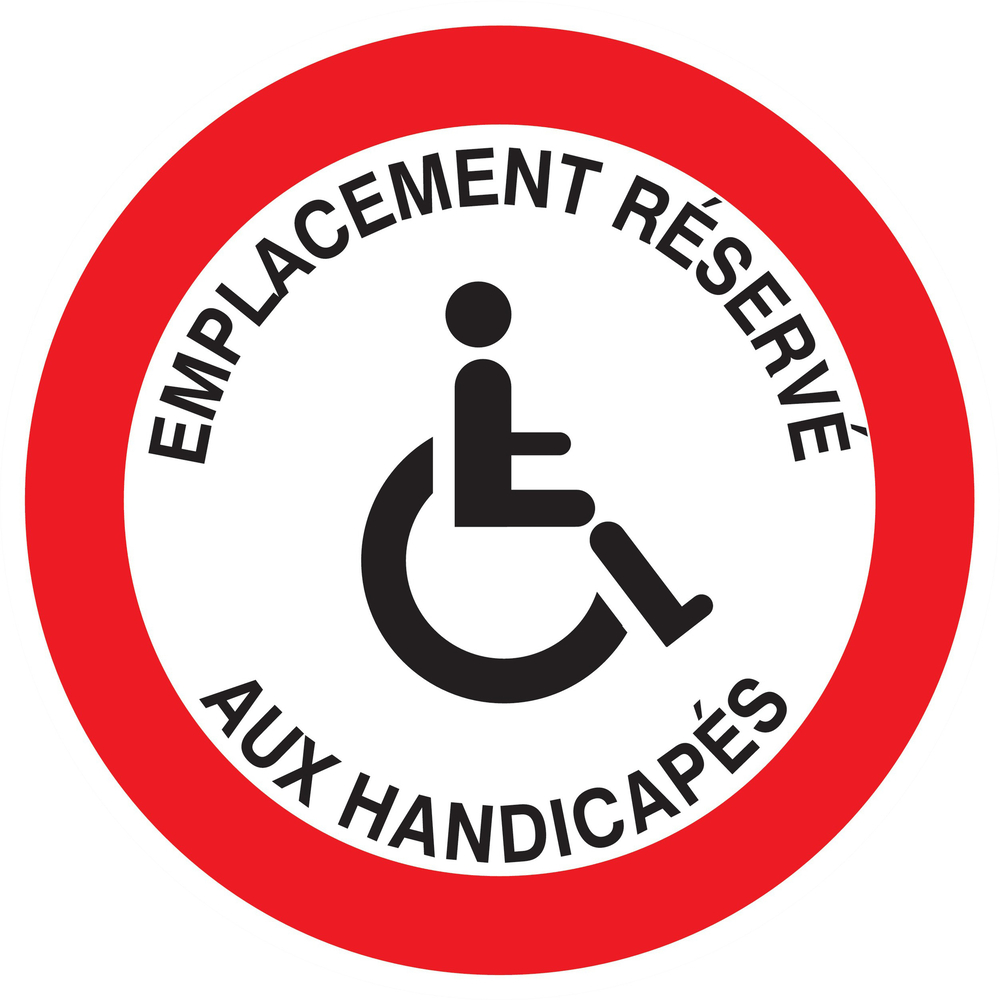 Adhesif Emplacement reserve aux handicapes TALIAPLAST - 723266