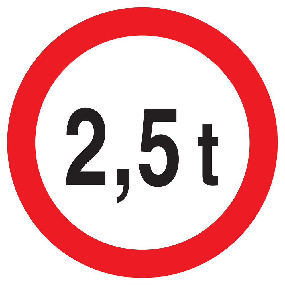 Panneau adhésif INTERDIT AUX PLUS DE +2.5 TONNES Ø420MM TALIAPLAST - 723282