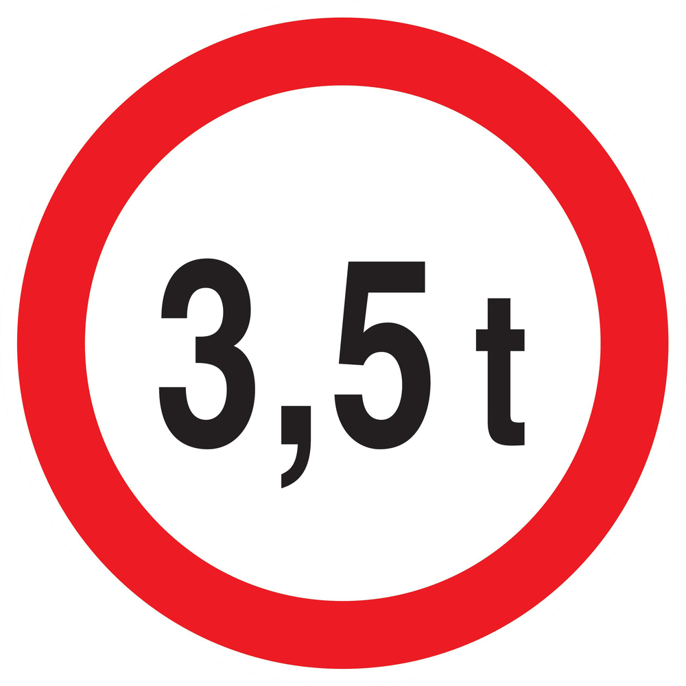 Panneau adhésif INTERDIT AUX PLUS DE +3.5 TONNES Ø420MM TALIAPLAST - 723283