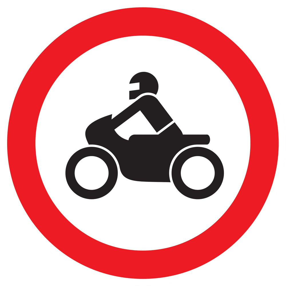 Panneau adhésif INTERDIT AUX MOTOS Ø420MM TALIAPLAST - 723293