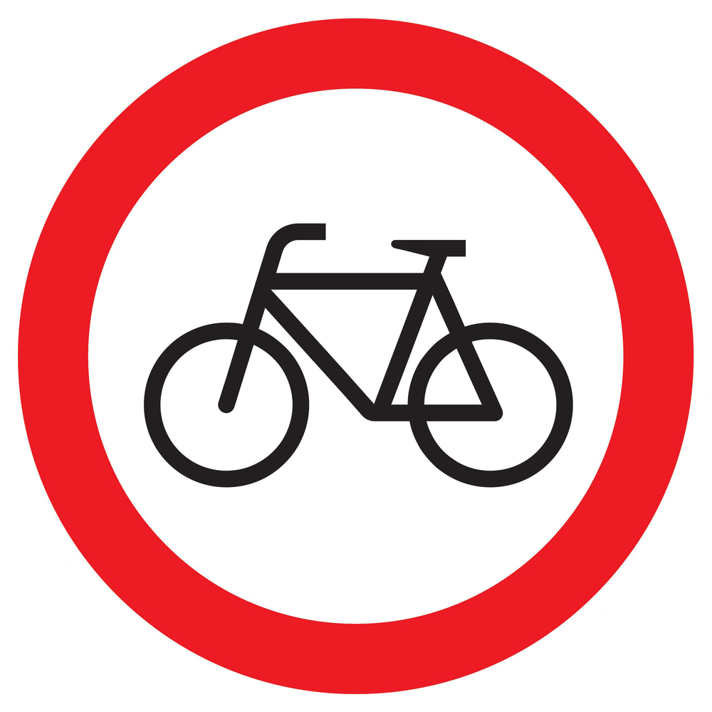 Panneau adhésif INTERDIT AUX VELOS Ø420MM TALIAPLAST - 723298