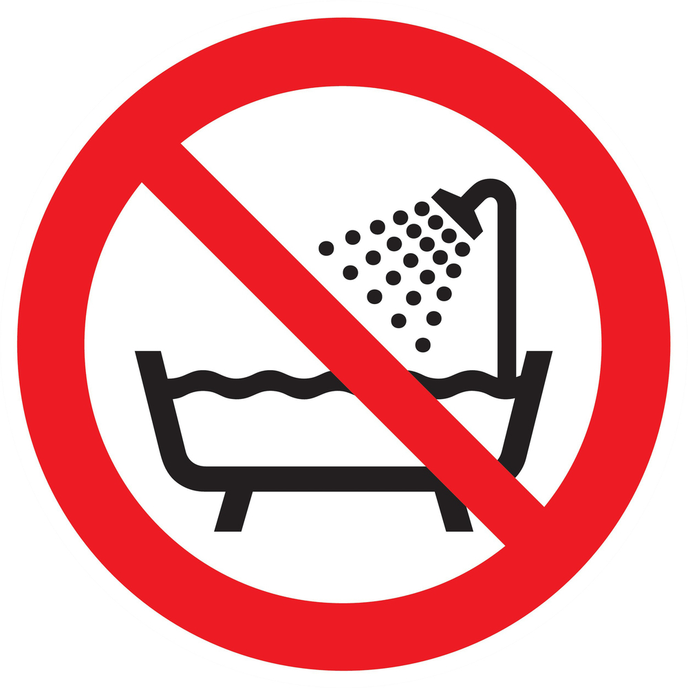 Panneau adhésif NE PAS UTILISER DANS UNE BAIGNOIRE / UNE DOUCHE D.420mm TALIAPLAST - 723307