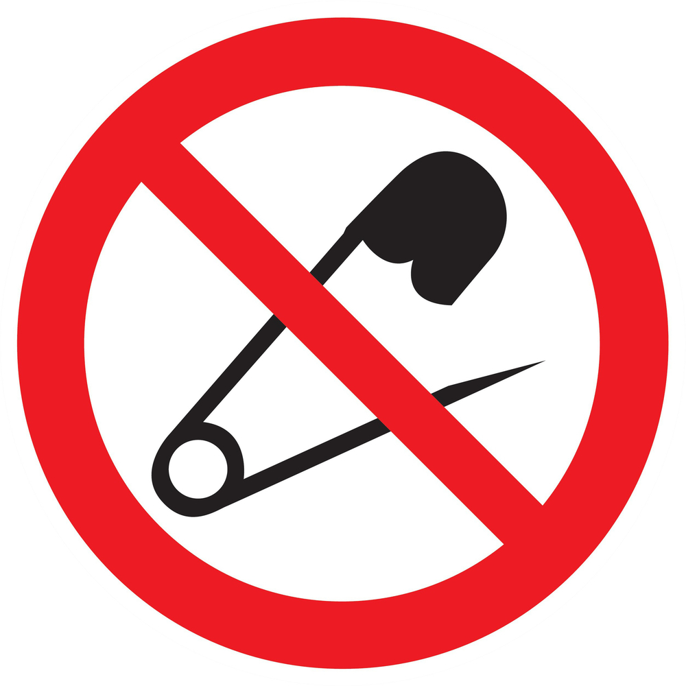 Panneau adhésif EPINGLE INTERDITE Ø420MM TALIAPLAST - 723316