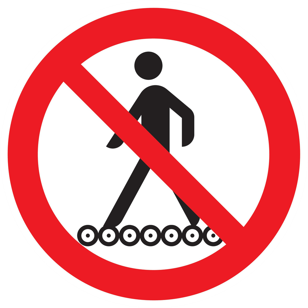 Panneau adhésif INTERDIT DE MONTER SUR LE TAPIS ROULANT Ø420MM TALIAPLAST - 723334