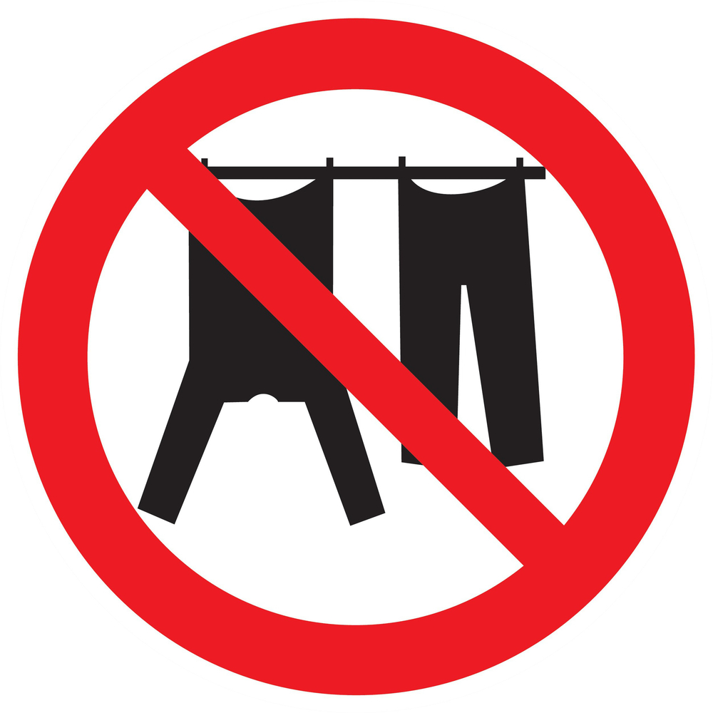 Panneau adhésif INTERDIT D' ETENDRE DU LINGE Ø420MM TALIAPLAST - 723336