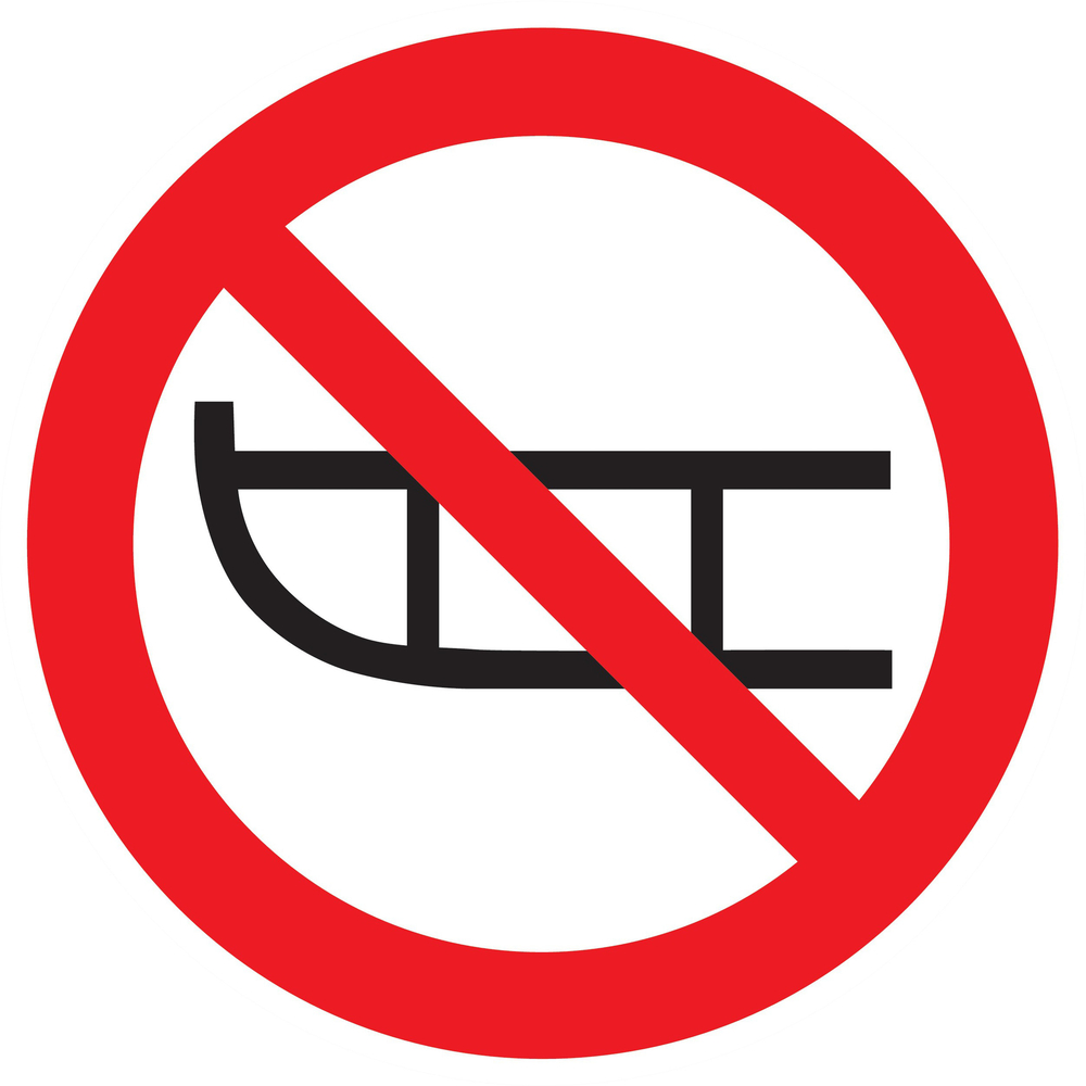 Panneau adhésif LUGE INTERDITE Ø420MM TALIAPLAST - 723342