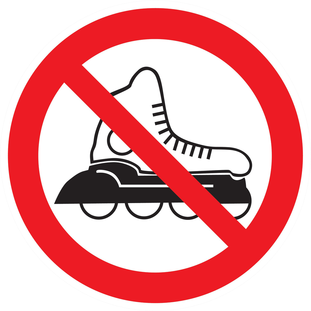 Panneau adhésif ROLLERS INTERDITS Ø420MM TALIAPLAST - 723344