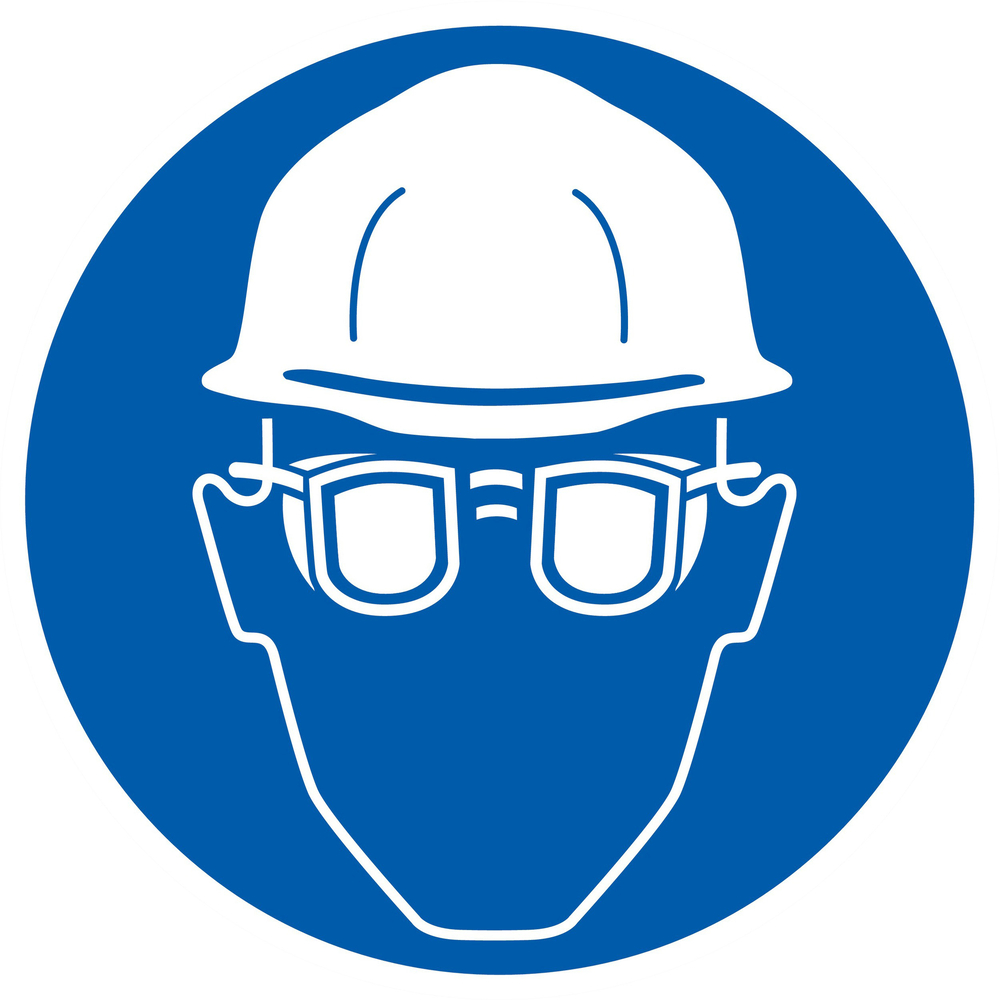 Panneau adhésif PROTECTION OBLIGATOIRE TETE ET VUE Ø420MM TALIAPLAST - 723503