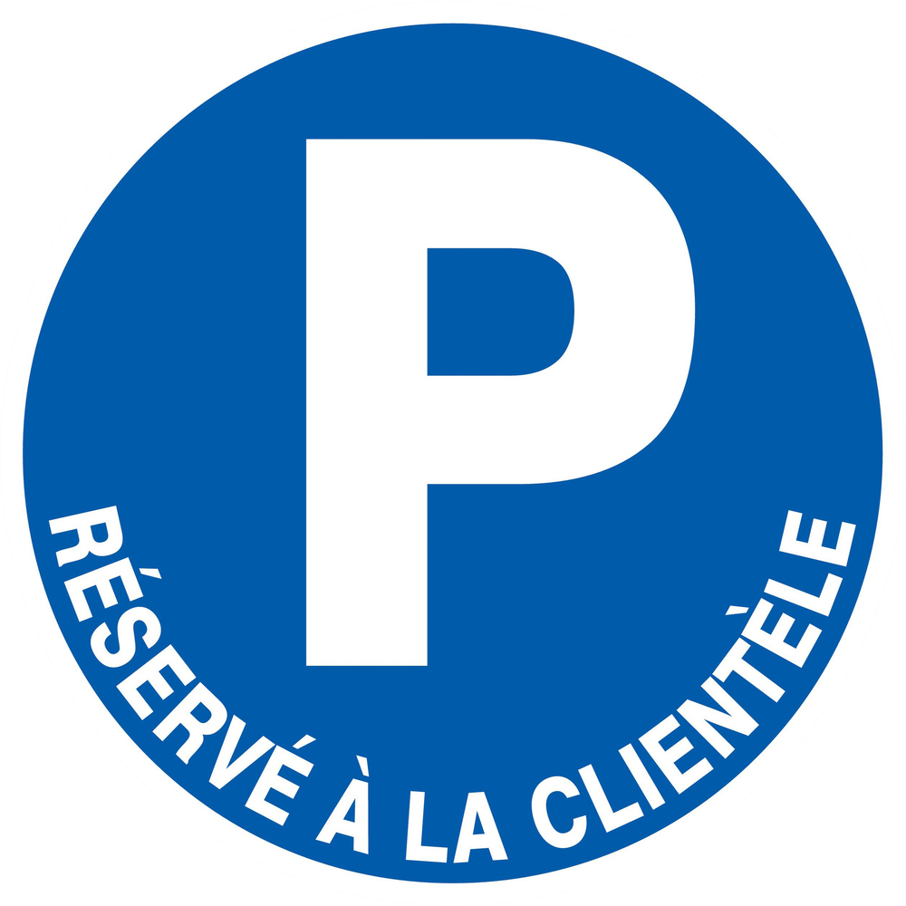 PANNEAU PARKING RESERVE A LA CLIENTELE Ø420MM TALIAPLAST - 723517