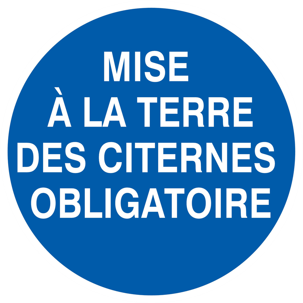 PANNEAU MISE A LA TERRE DES CITERNES OBLIGATOIRE Ø420MM TALIAPLAST - 723531