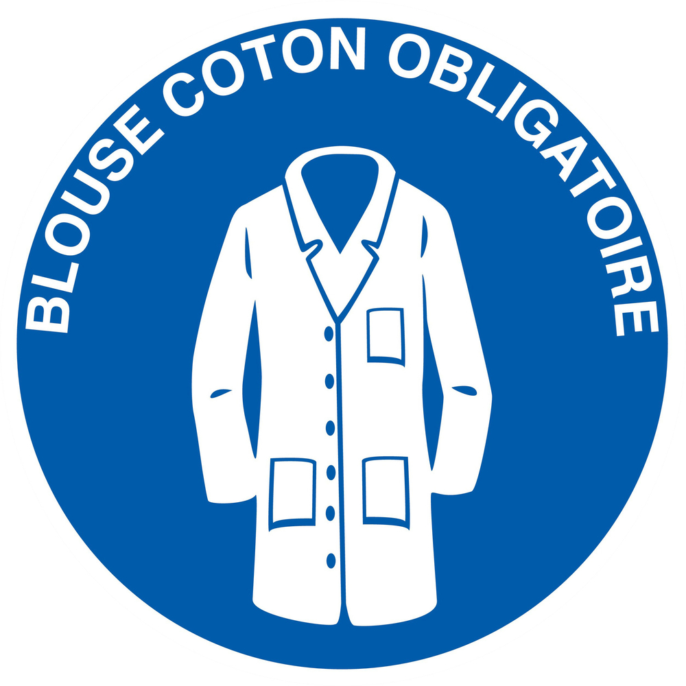 Panneau adhésif BLOUSE COTON OBLIGATOIRE Ø420MM TALIAPLAST - 723551