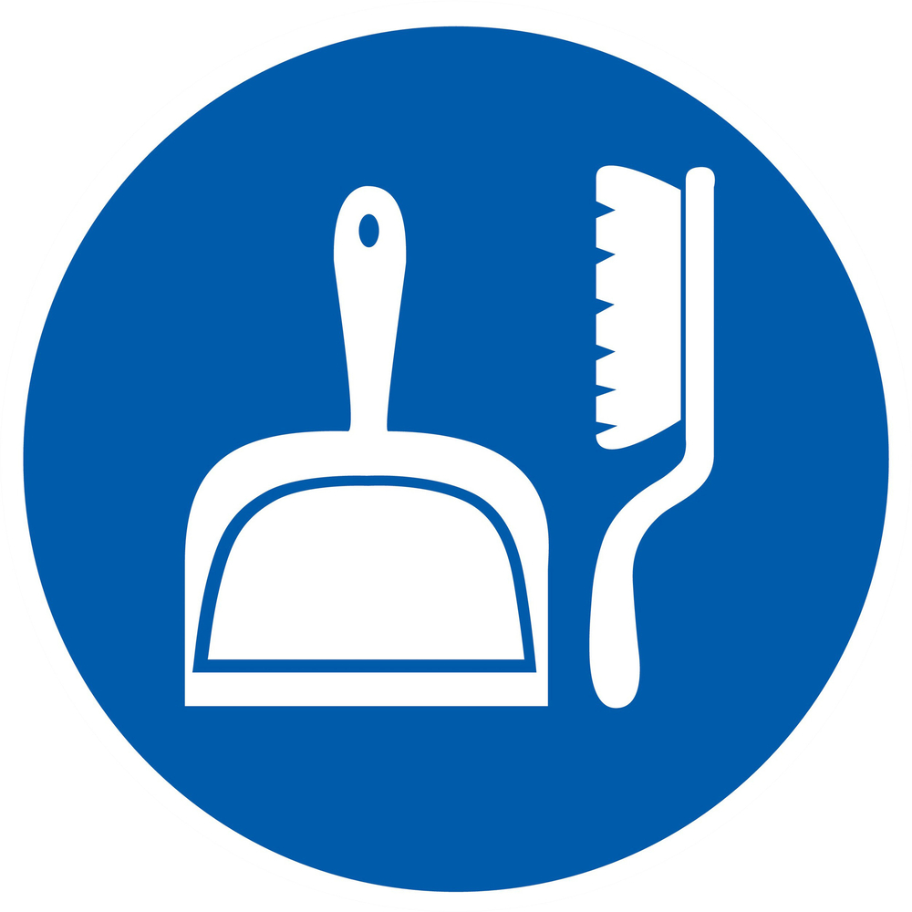 Panneau adhésif OBLIGATION DE RANGER SON POSTE DE TRAVAIL Ø420MM TALIAPLAST - 723557