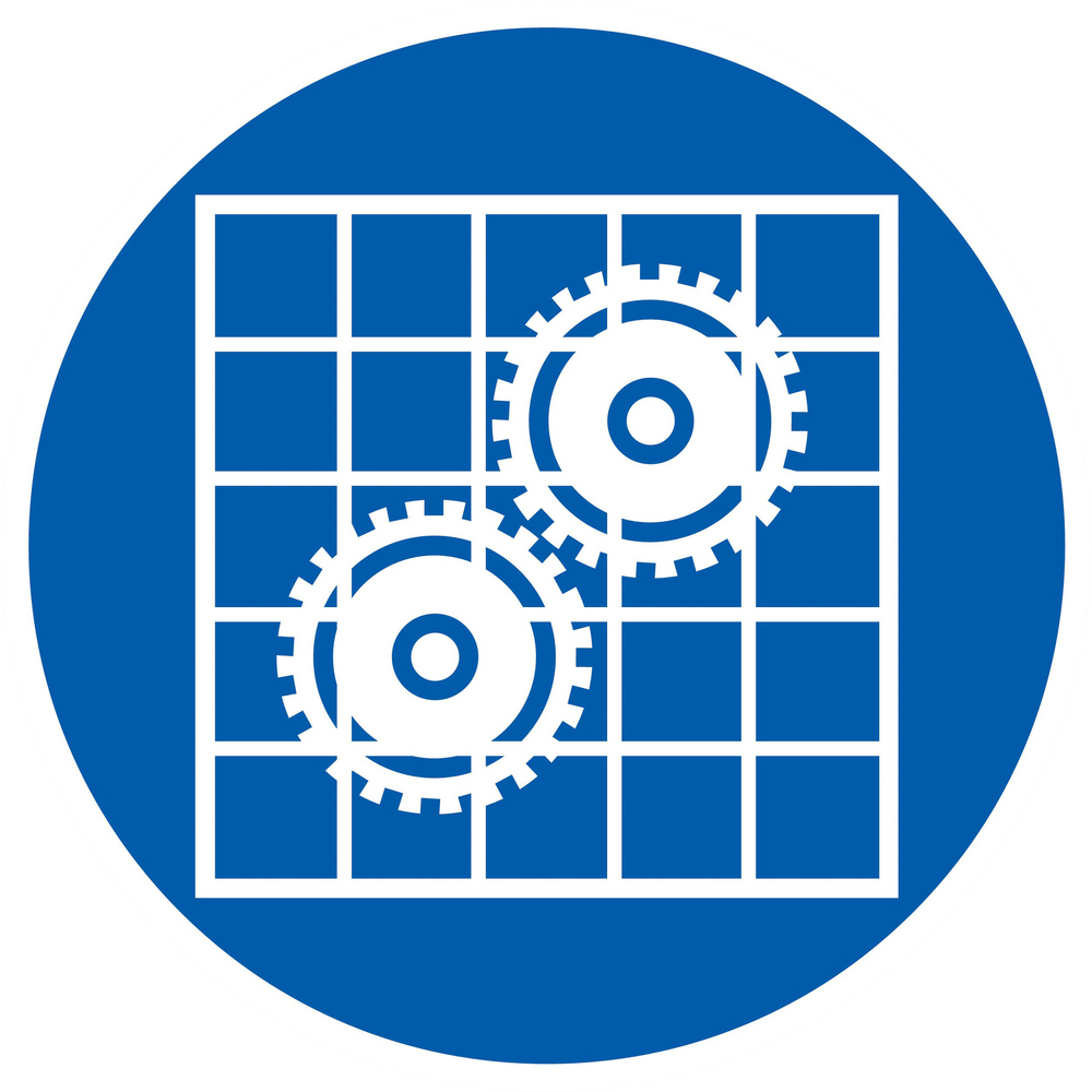 Panneau adhésif GRILLE DE PROTECTION OBLIGATOIRE Ø420MM TALIAPLAST - 723562